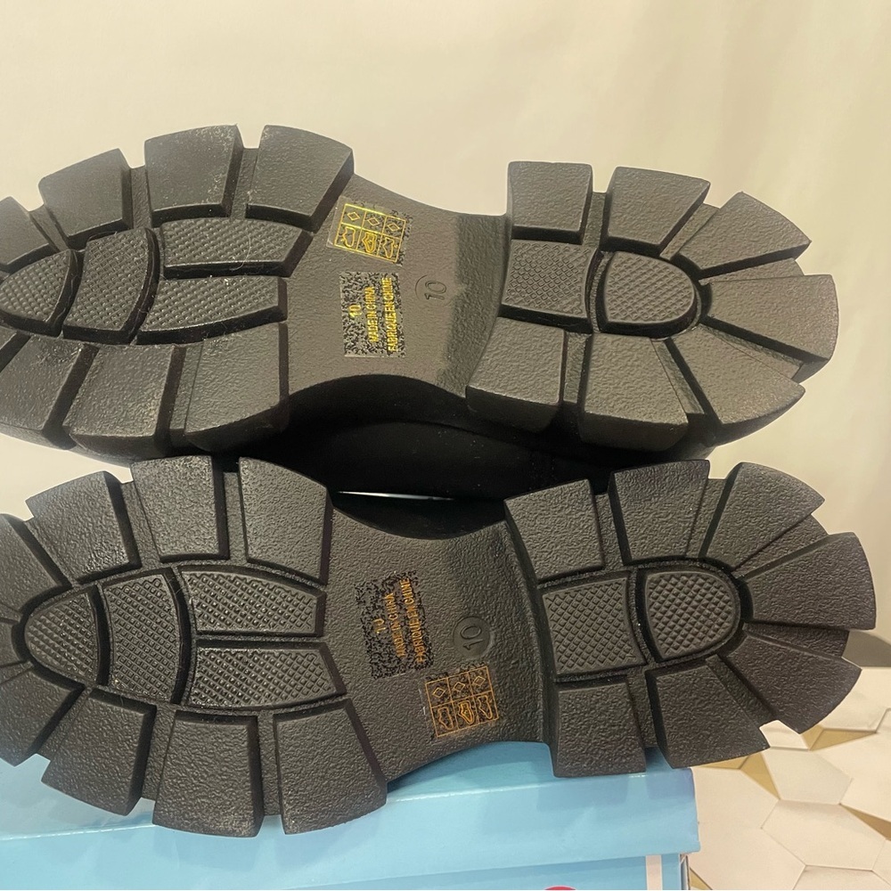 NIB W10 Jeffrey Campbell Pleu Black Matte Chunky Platform Chelsea Ankle Boots - Picture 6 of 12